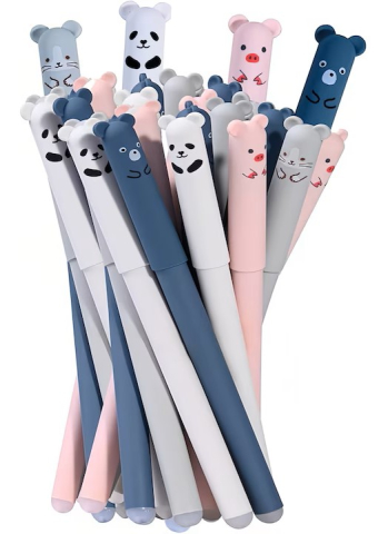 Set 12 pixuri multicolore 14.5 cm scrie-sterge cu cerneala albastra, varf 0.5 mm [1]