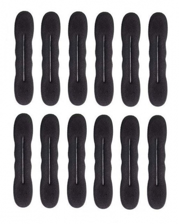 ÎNGRIJIRE PERSONALĂ - Set 12x Clema accesoriu elastic universal de prins parul 22 cm - Negru