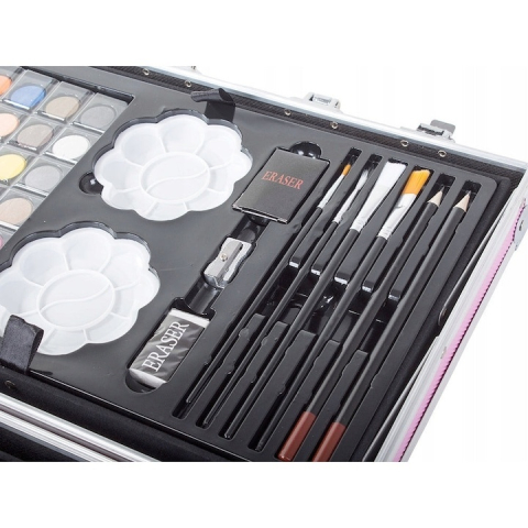 Set 145 piese pictura si desen, cu gentuta tip geamantan, maner rezistent, 34 x 23 x 9 cm [9]
