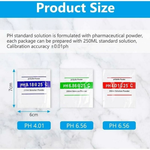 Set 15 plicuri solutii de calibrare apa, pentru PH, 4.00 pH, 6.86 pH si 9.18 pH [4]