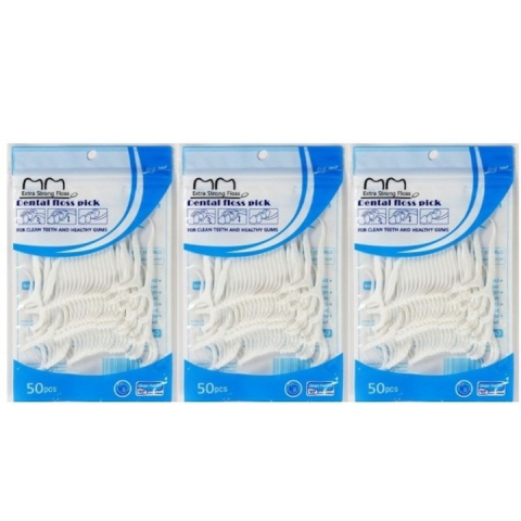 Set 150 ata dentara tip scobitoare, 50 bucati/set, alb [1]