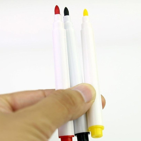 Set 16 markere cu stergere uscata, 8 culori, cu magnet, 11.5 x 1.2 cm [7]