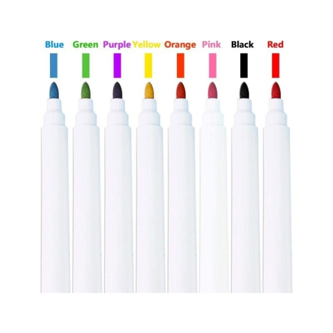Set 16 markere cu stergere uscata, 8 culori, cu magnet, 11.5 x 1.2 cm [6]