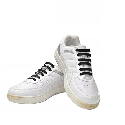 Set 16 sireturi din silicon pentru incaltaminte – elastice, universale si fara legare, negre [1]