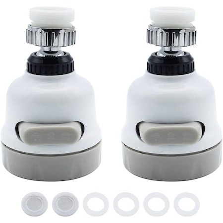 Diverse bucatarie - Set 2 Adaptoare robinet de bucatarie cu 3 moduri de pulverizare