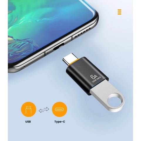 Set 2 adaptoare USB-C - USB 3.0 si USB 3.0 - USB-C, viteza de transfer 3.0, 6A - Negru [3]