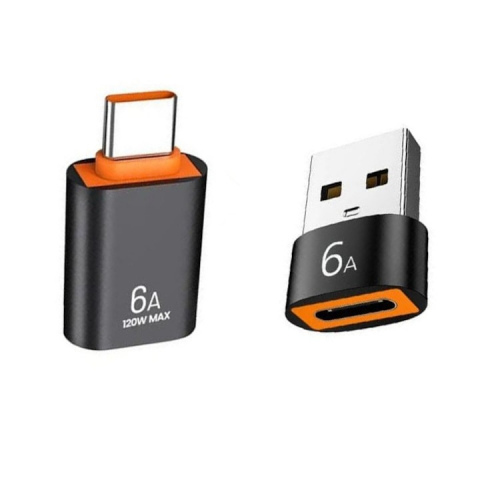 Accesorii PC / Tablete - Set 2 adaptoare USB-C - USB 3.0 si USB 3.0 - USB-C, viteza de transfer 3.0, 6A - Negru