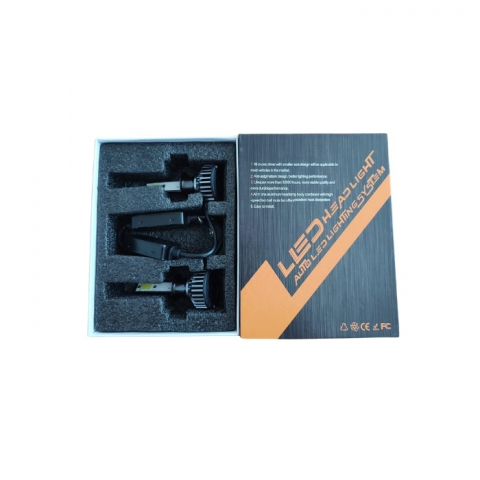 Lumini auto - Set 2 becuri auto LED, model F2, soclu H1, putere 100W, 12.000 lumeni, culoare 6000K