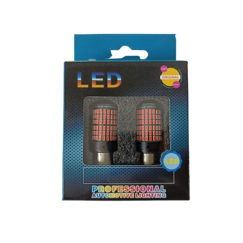 Set 2 becuri auto, LED rosu, canbus BA15S, 21W [1]