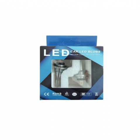 ARTICOLE AUTO - Set 2 becuri auto, model 3030-12SMD, soclu H7, putere set 60W, 6800 lumeni, culoare 6000K