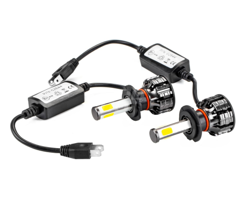 Set 2 becuri LED auto H7 COB 4Side, 6500K, 3800 lm, 38W, 12/24V, 4 fete luminoase [7]