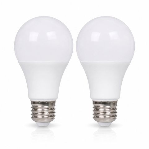 Set 2 becuri LED E27 5W, lumina alb cald, consum redus de energie, iluminare uniforma pentru locuinta, birou si spatii comerciale [1]