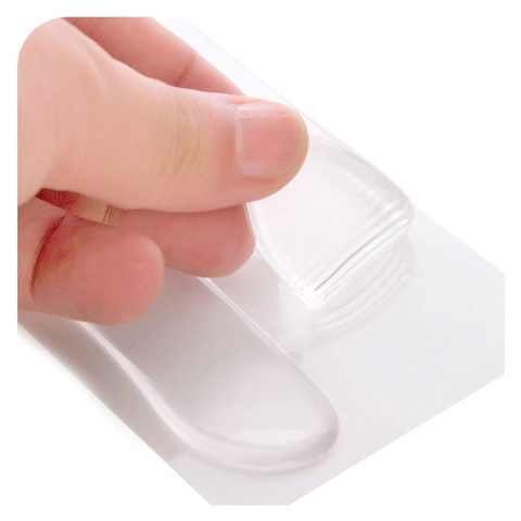 Set 2 branturi cu pernite de calcai, pentru pantofi cu toc, silicon transparente, marime universala, confort ridicat si fixare autoadeziva [5]