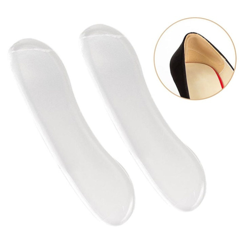 Set 2 branturi cu pernite de calcai, pentru pantofi cu toc, silicon transparente, marime universala, confort ridicat si fixare autoadeziva [1]