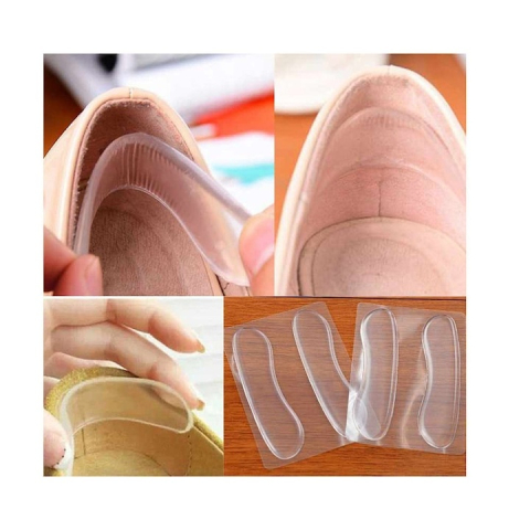 Set 2 branturi cu pernite de calcai, pentru pantofi cu toc, silicon transparente, marime universala, confort ridicat si fixare autoadeziva [4]