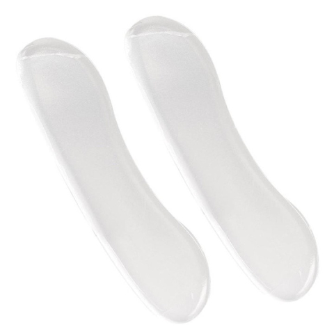 Accesorii incaltaminte - Set 2 branturi cu pernite de calcai, pentru pantofi cu toc, silicon transparente, marime universala, confort ridicat si fixare autoadeziva