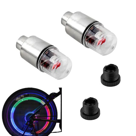Ciclism - Set 2 lumini decorative valva LED pentru biciclete,auto - Multicolor