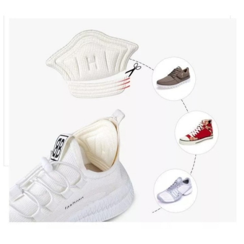 Set 2 bucati protectii calcai pentru pantofi, adidasi, 5mm grosime, marime universala, Alb/Negru [2]