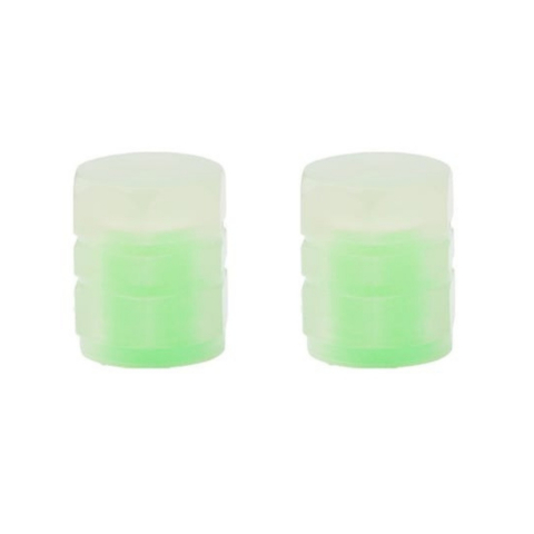 Iluminat biciclete - Set 2 capace ventil, lumini pentru bicicleta, fosforescente, ABS, universale, verde