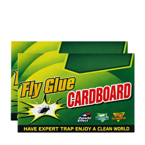 CASA & GRADINA - Set 2 capcane adezive, culoare verde, 12.5 x 18.2 cm, tip carte, autoadezive, non-toxice, fara miros, din carton, pentru soareci si insecte