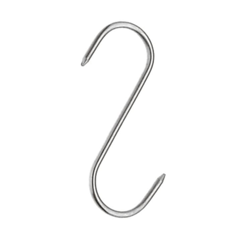 Set 2 carlige inox pentru afumare carne, macelarie, rezistente, sustinere grea, 17 cm, argintiu [2]