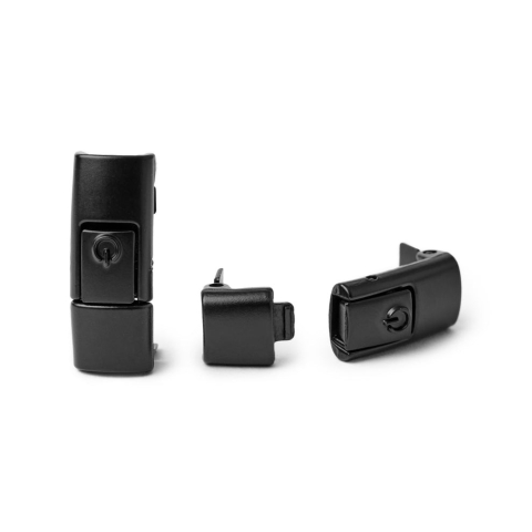 Set 2 catarame pentru legarea sireturilor, cu buton, plastic, universale, negru [4]