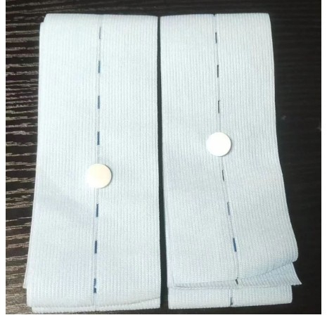 Set 2 centuri albastre 6 x 130 cm pentru monitorizare fetala, elastice, reglabile [5]