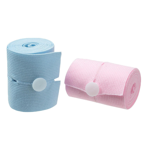 ÎNGRIJIRE PERSONALĂ - Set 2 centuri roz si albastru 6 x 130 cm, elastice si reglabile, pentru fixarea senzorilor de monitorizare fetala, reutilizabile