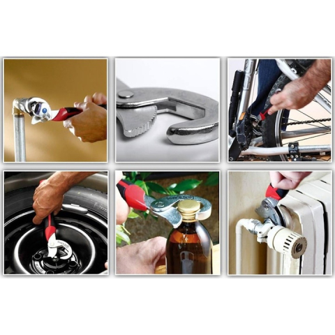 Set 2 chei universale cu carlig, metalice, reglaj 9–32 mm, lungimi 21 cm si 27 cm [7]