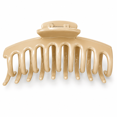 Set 2 clame pentru par 10.9 x 4.5 cm, culori diferite selectate aleatoriu, cleste din plastic rigid cu dinti curbati, pentru par lung si des [14]