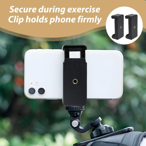 Set 2 cleme universale pentru telefon cu rotatie 360°, prindere 1/4 inch pentru trepied, monopied si selfie stick [4]