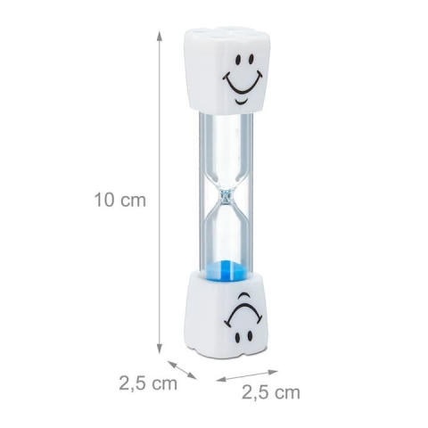 Set 2 clepsidre pentru perierea dintilor, 3 minute, 10 x 2.5 cm, albastru [5]