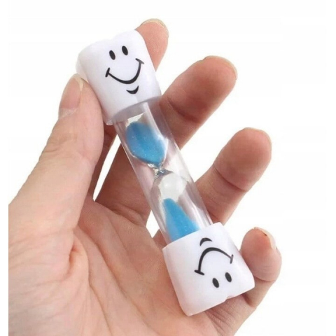 Set 2 clepsidre pentru perierea dintilor, 3 minute, 10 x 2.5 cm, albastru [8]