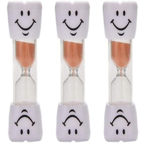 Set 2 clepsidre pentru perierea dintilor, 3 minute, 10 x 2.5 cm, portocaliu [3]