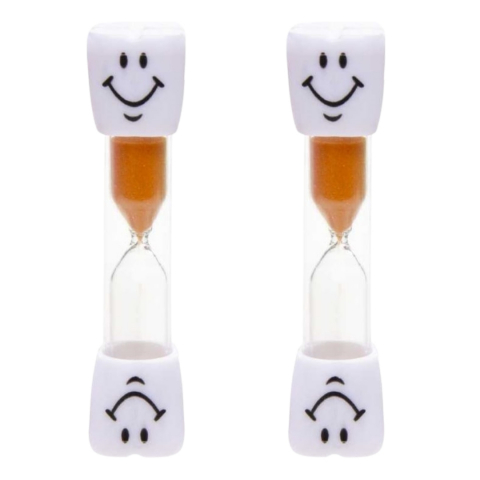 MAMA ȘI COPILUL - Set 2 clepsidre pentru perierea dintilor, 3 minute, 10 x 2.5 cm, portocaliu