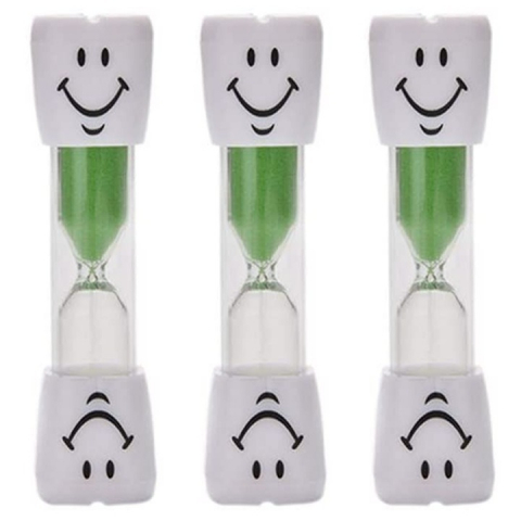 Set 2 clepsidre pentru perierea dintilor, 3 minute, 10 x 2.5 cm, verde [6]