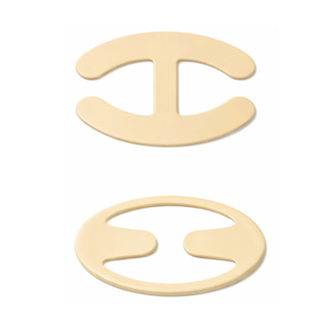 Set 2 clipsuri pentru bretele sutien tip H, bej/nude, efect push up, fixare invizibila anti-alunecare, reutilizabil