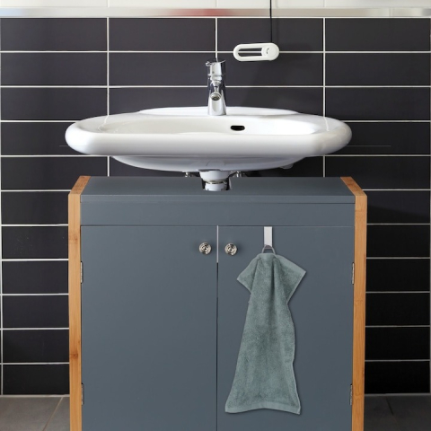 Set 2 cuiere pentru usa, inox, 9 cm, argintiu [3]