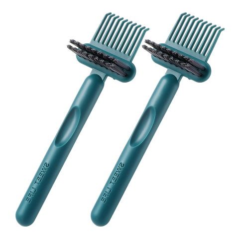 Perii păr - Set 2 curatatoare verzi 16 x 5 cm pentru perii si piepteni