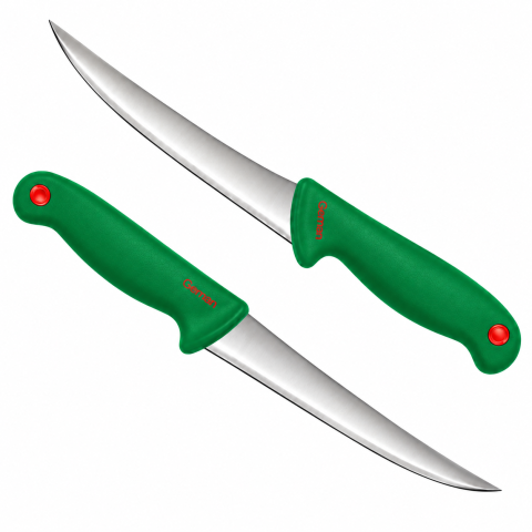 Set 2 cutite de dezosat verzi, 27 cm, lama curbata 14 cm din otel inoxidabil [3]