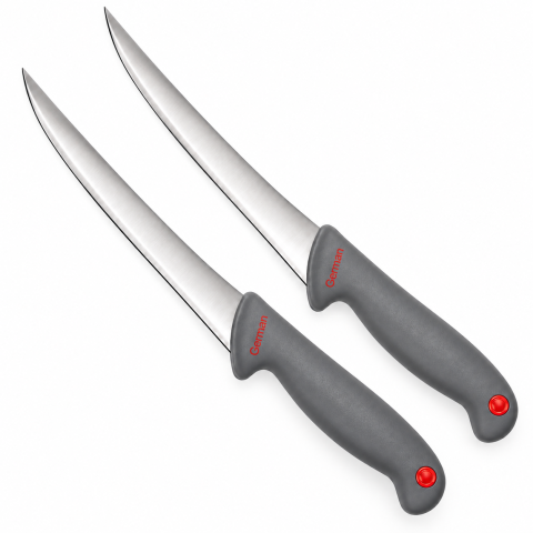 CASA & GRADINA - Set 2 cutite pentru dezosat gri, 29 cm, lama curbata 16 cm din otel inoxidabi