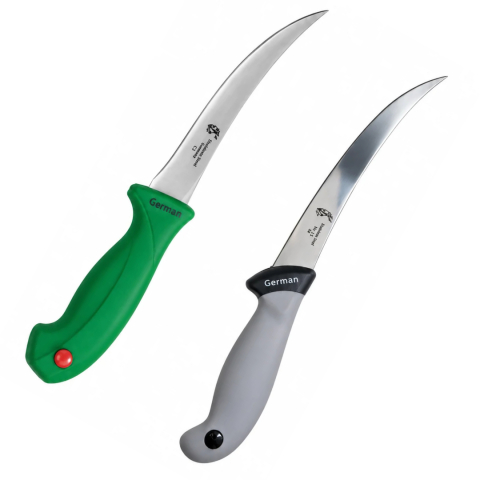 CASA & GRADINA - Set 2 cutite pentru fasonare 26.5 cm, lama curbata 12.5 cm, 98 g/buc, otel inoxidabil, manere ergonomice, culori aleatorii
