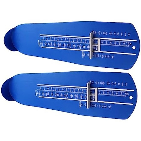 Accesorii incaltaminte - Set 2 Dispozitive de masurat talpa piciorului, marimi 16-47 cu ghid de transformare UK si EU, albastru
