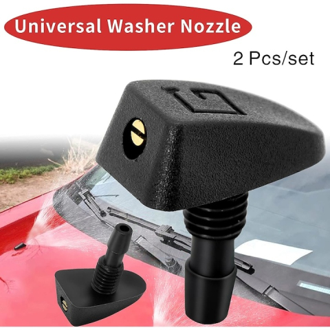 Set 2 duze universale de spalare pentru parbriz, model reglabil tip ceata, plastic rezistent, 3.5x2.7 cm, culoare neagra [5]