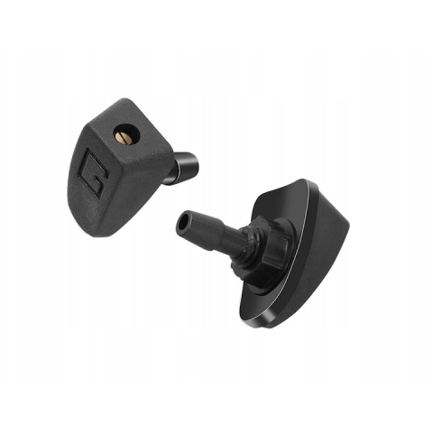 Set 2 duze universale pentru spalare parbriz, reglare flux 360°, tip ceata, plastic rezistent, 0.9 x 1.6 x 2.6 cm, culoare neagra [7]