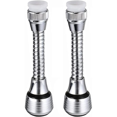 Diverse bucatarie - Set 2 extensii robinet flexibila 360 grade cu 2 moduri de pulverizare 13 cm lungime