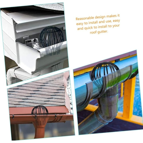 Set 2 filtre pentru jgheab, pentru protejarea scurgerii si mentinerea fluxului apei, plastic rezistent, 132x145 mm, negru – solutie practica pentru prevenirea infundarii jgheaburilor [5]