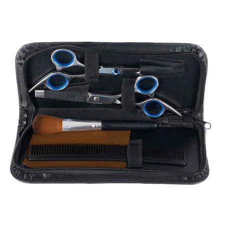 Set profesional de tuns, 7 piese, accesorii incluse, 2 foarfece din otel, pelerina de coafor [1]