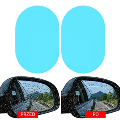 Set 2 folii protectie oglinzi auto anti-ceata hidrofobe universale [4]