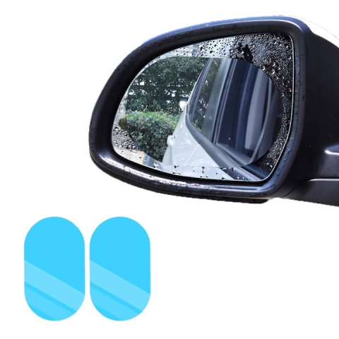 Set 2 folii protectie oglinzi auto anti-ceata hidrofobe universale [2]